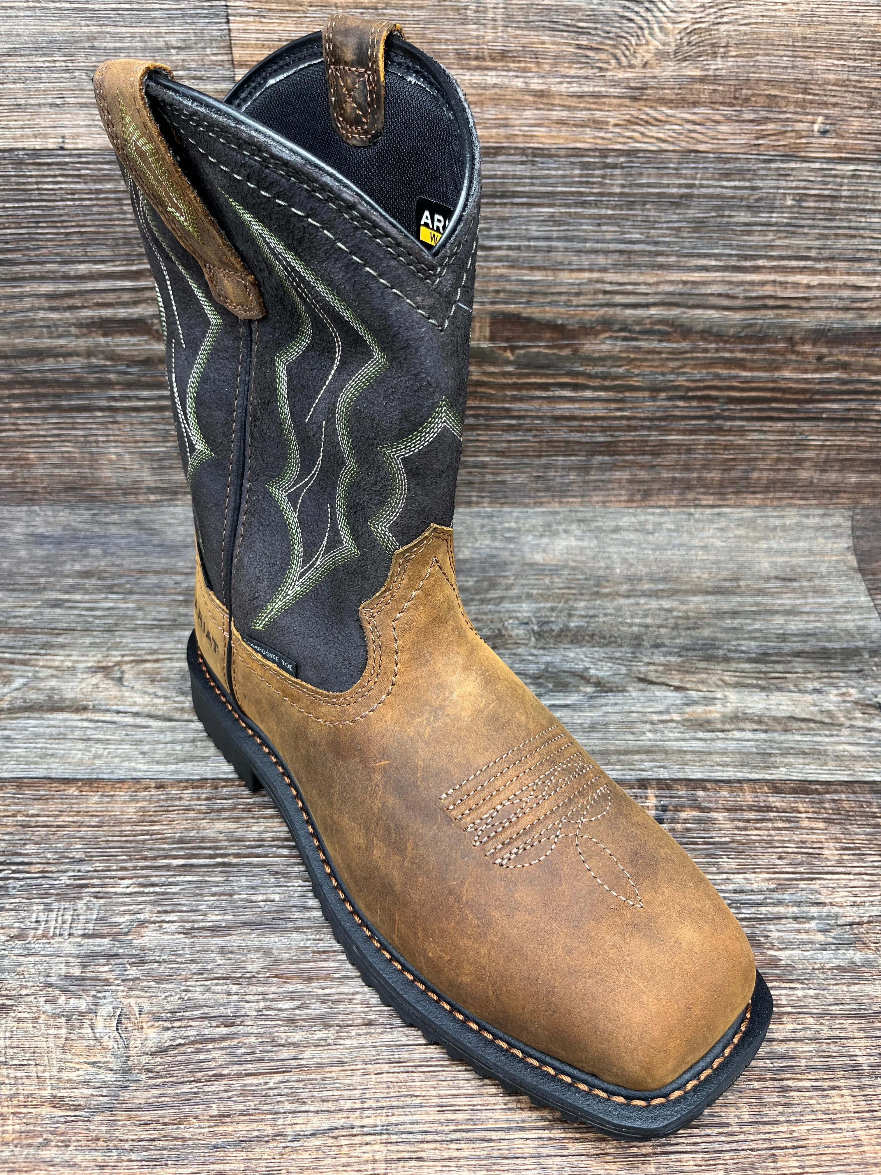 10034156 Men's RigTek Waterproof Slip-On Composite Toe Work Boot by Ariat