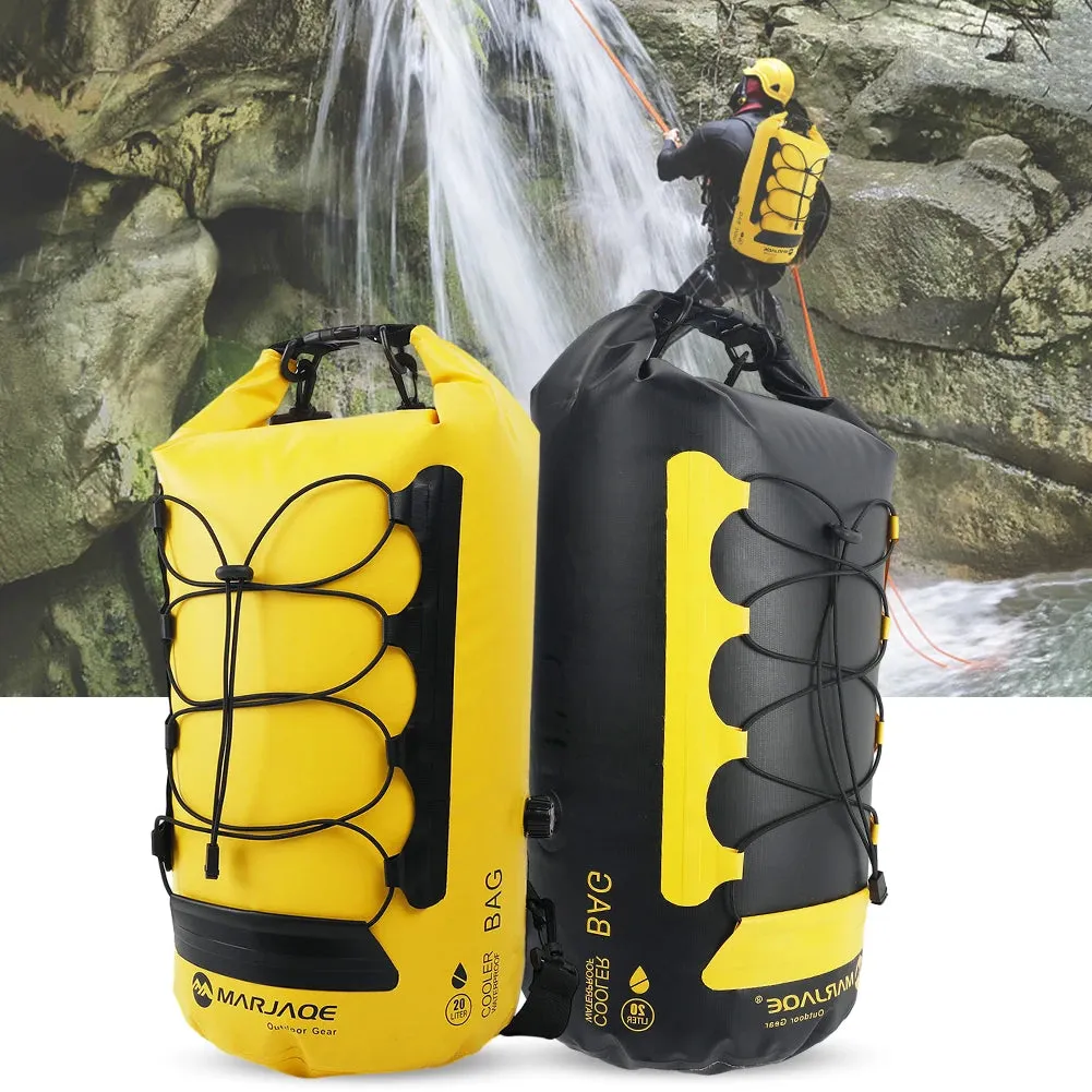 20L Outdoor Storage Backpack Dry Wet Separation Insulated Backpack Waterproof Bag for Kayaking Rafting Boating Swimming Bag