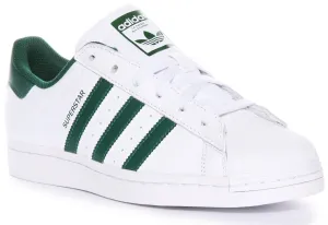 Adidas Superstar In White Green For Men