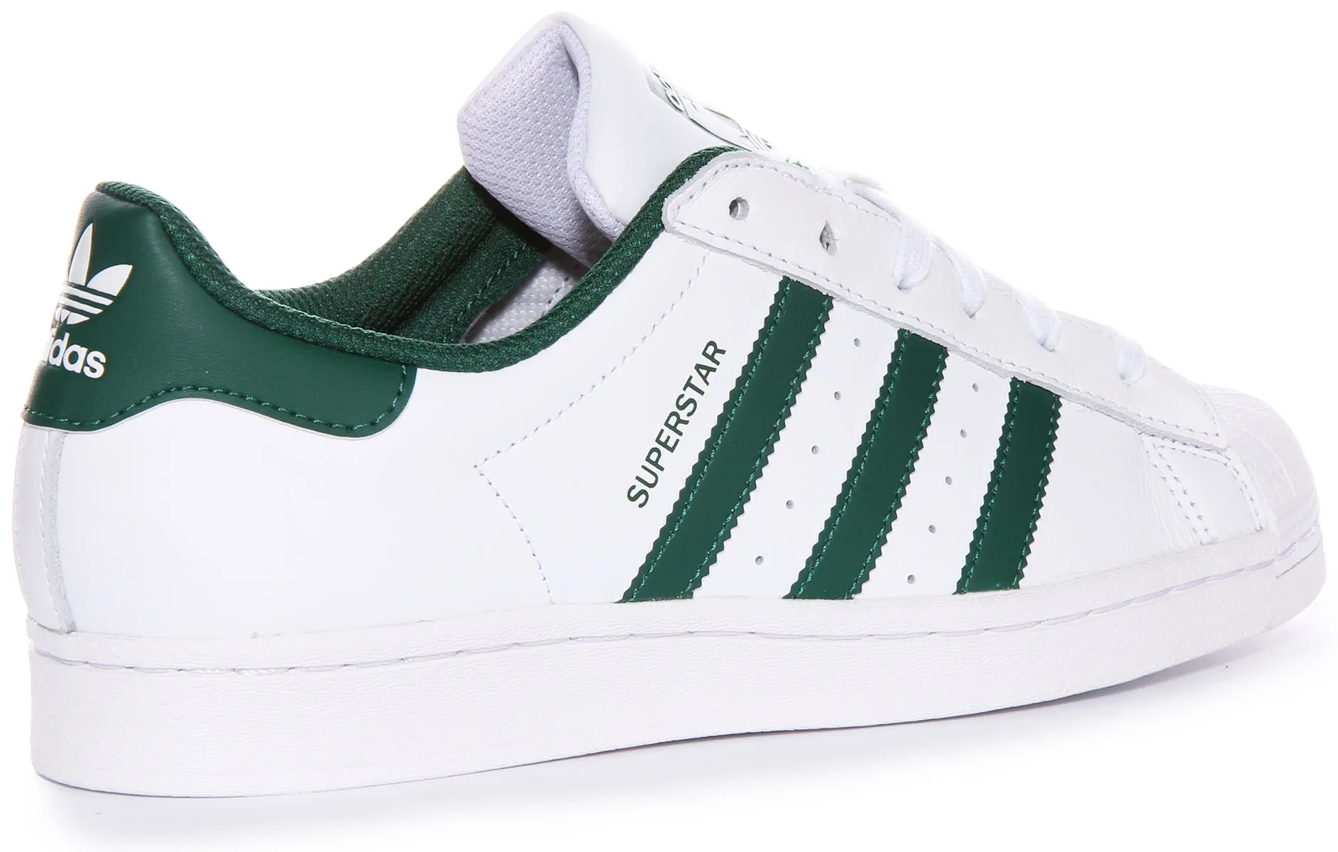 Adidas Superstar In White Green For Men