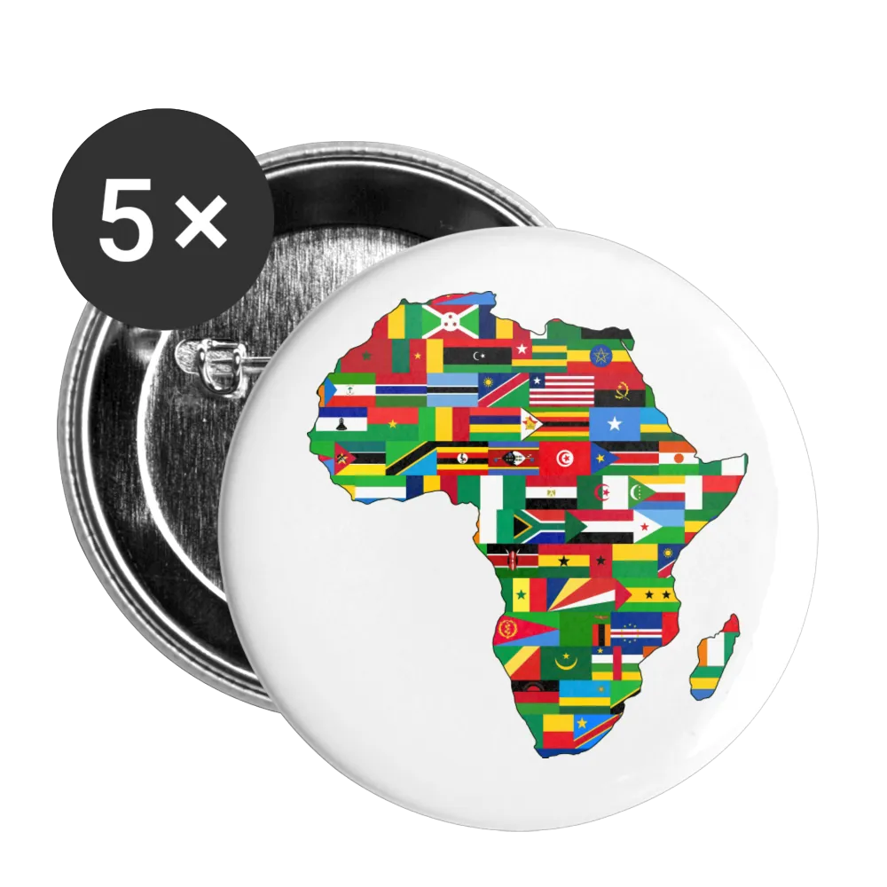 African Flags Buttons large 2.2'' (5-pack)