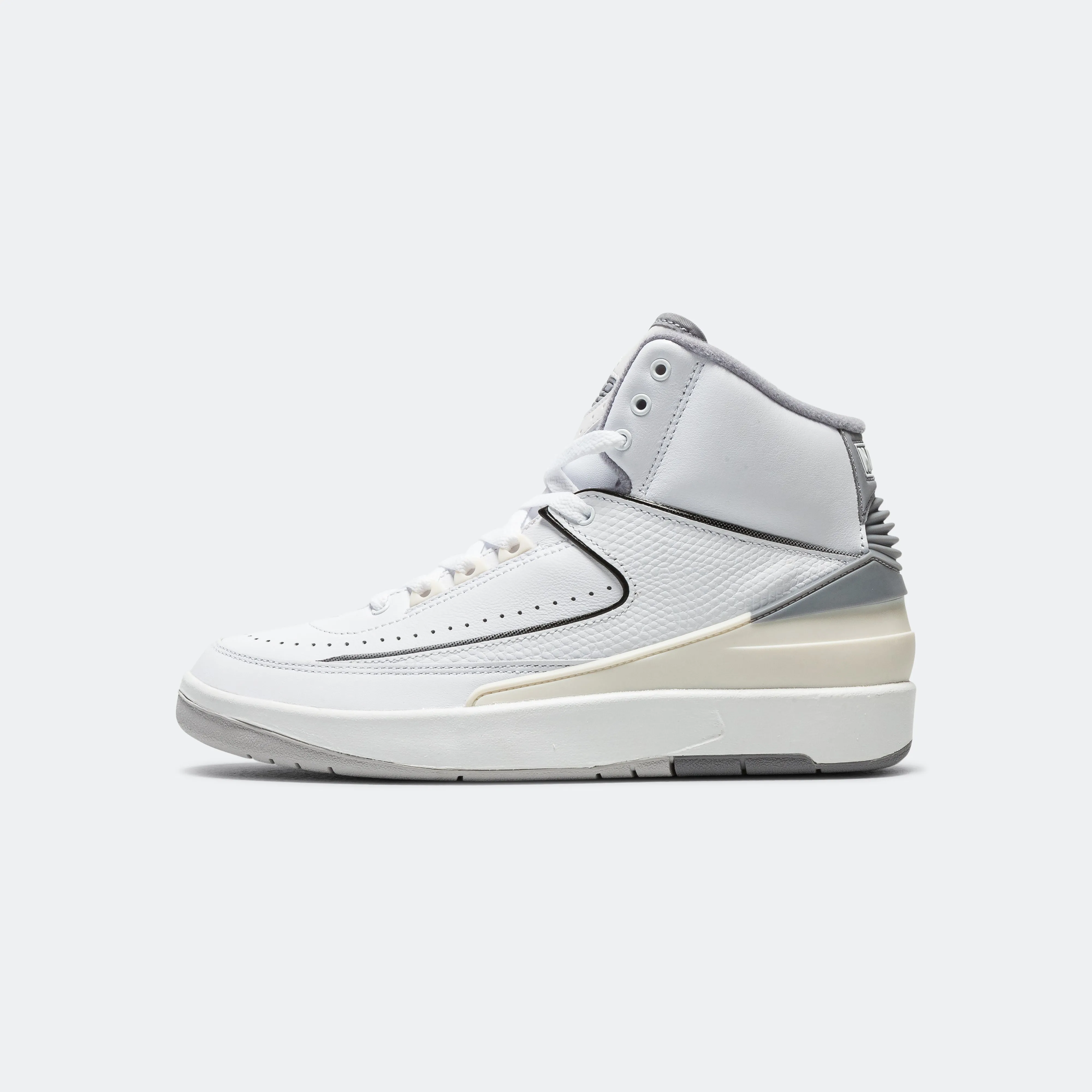 Air Jordan 2 Retro (GS) - White/Cement Grey-Sail-Black