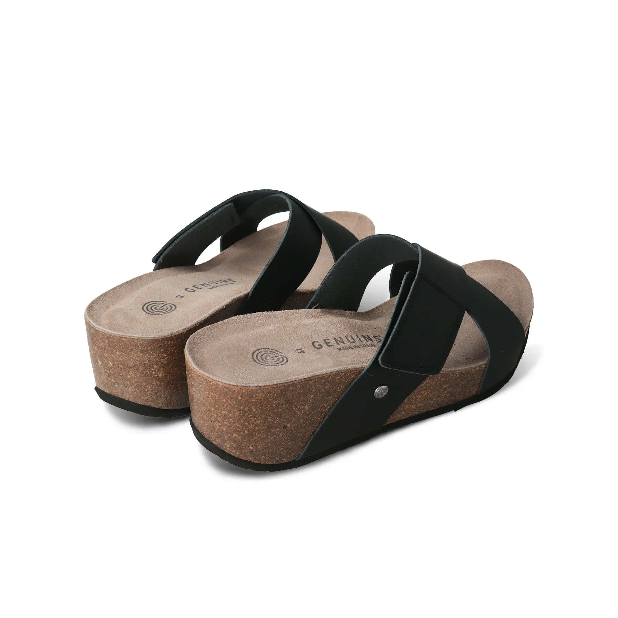 Benicasim Mat Black Sandals