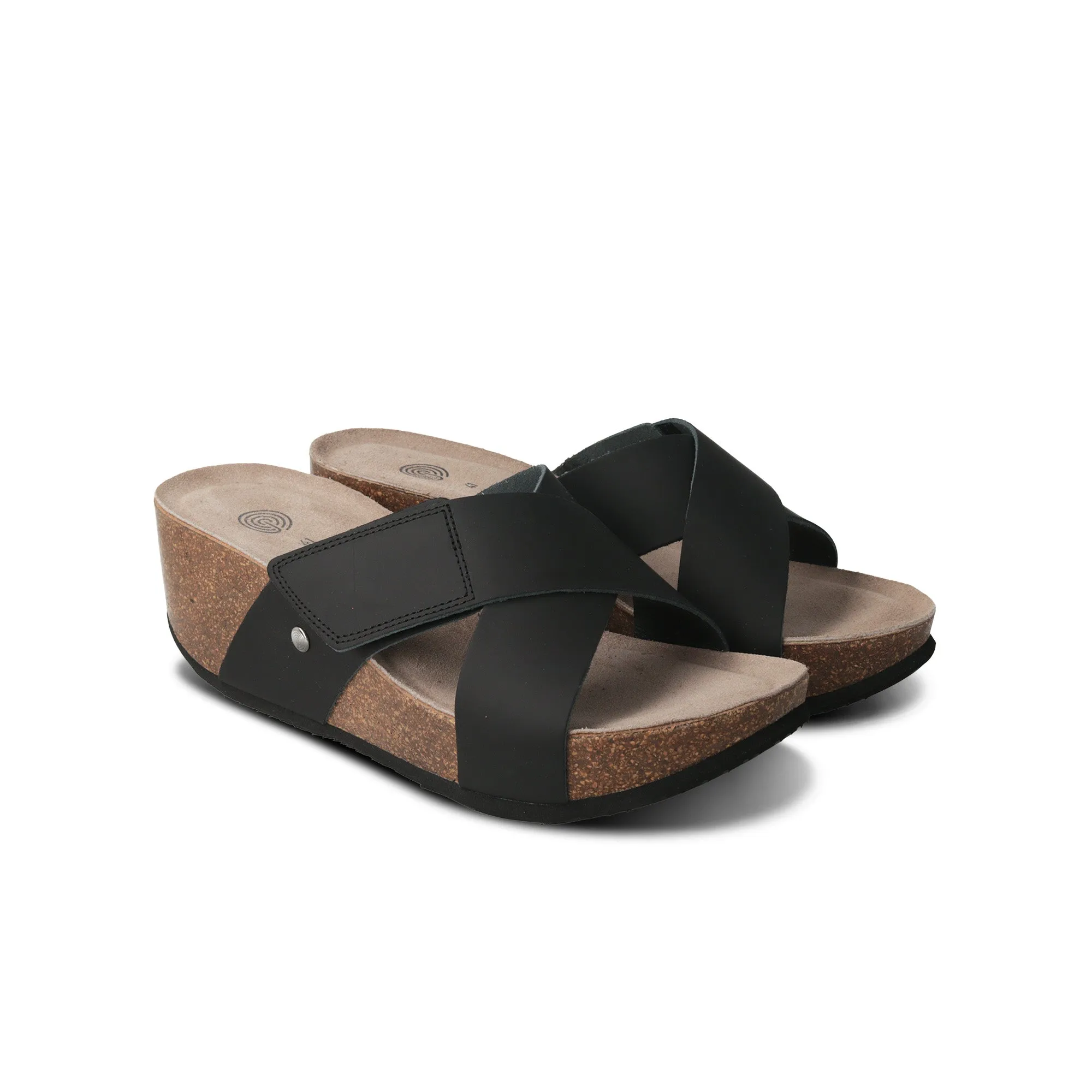 Benicasim Mat Black Sandals