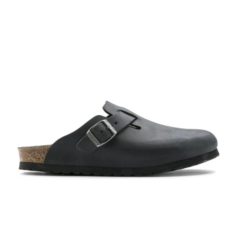 Birkenstock Boston - Black Oiled Leather