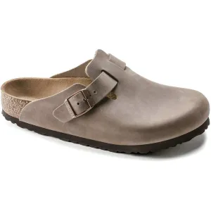 Birkenstock Boston Oiled Leather Clog - Tabacco Narrow