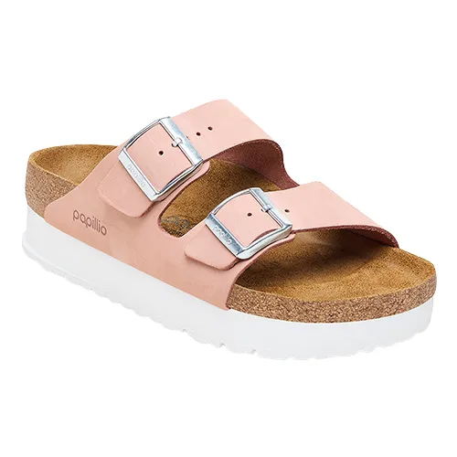 Birkenstock Platform Sandals - Arizona Papillio - Soft Pink