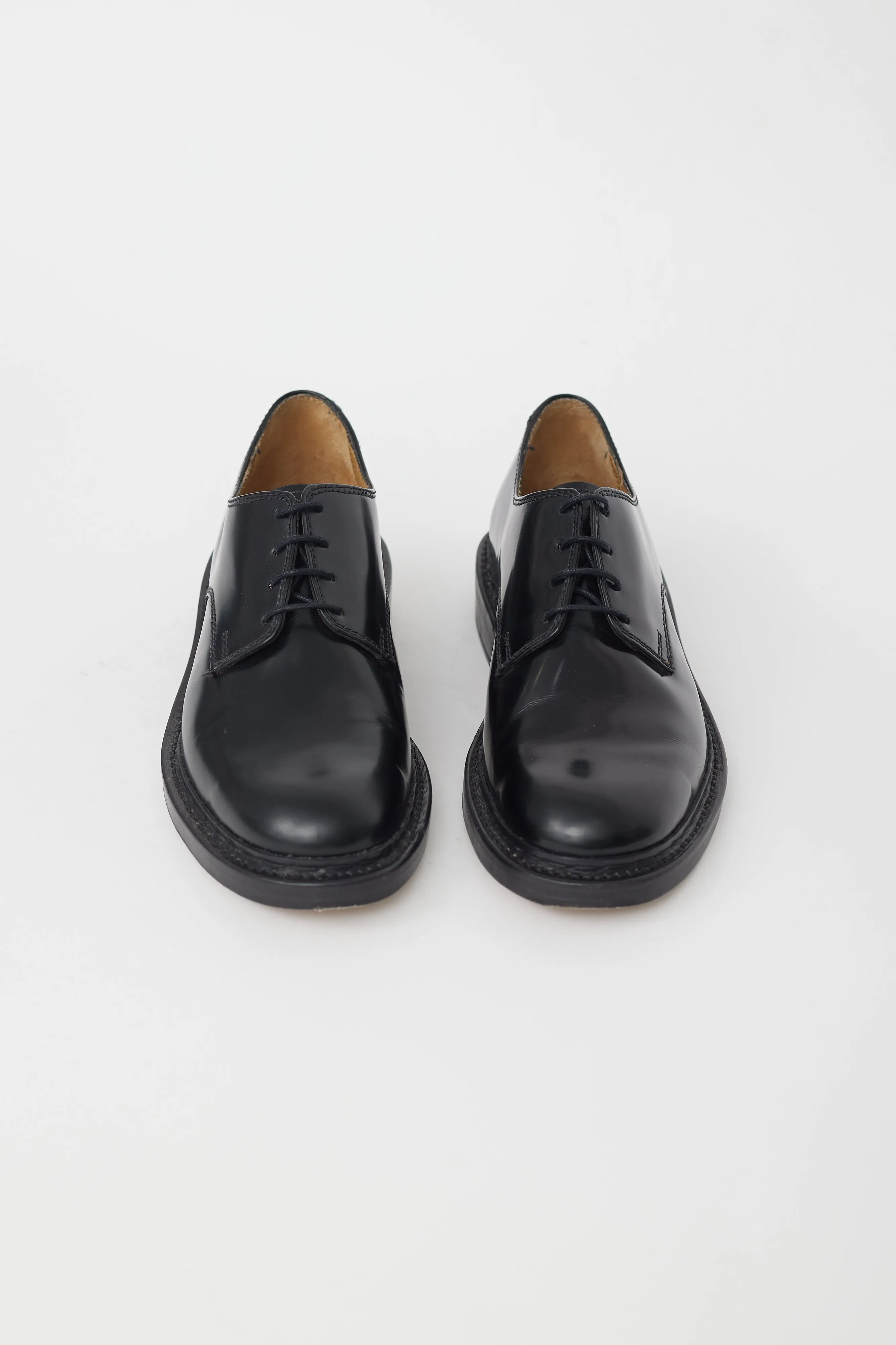 Black Shiny Leather Oxford