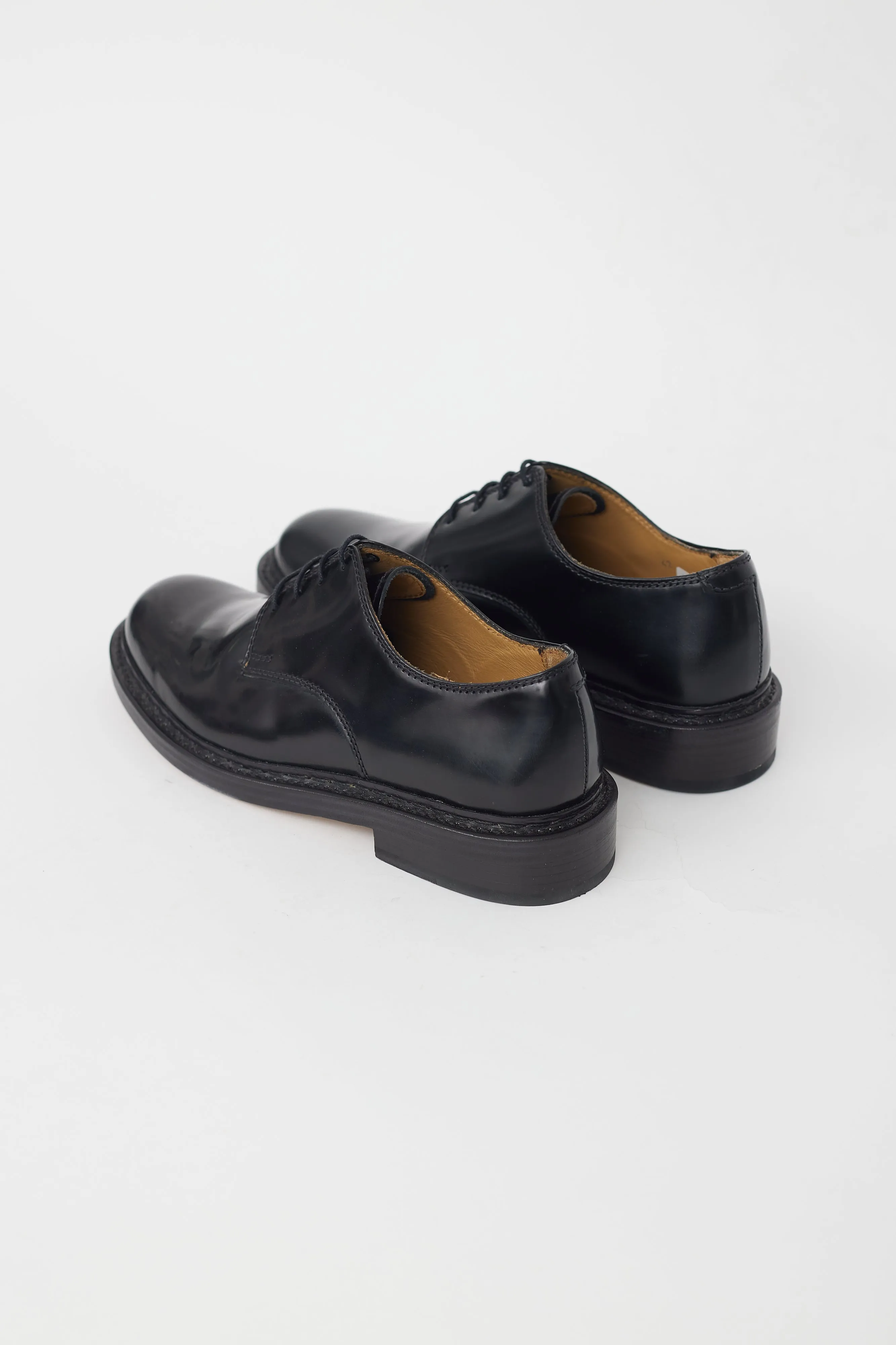 Black Shiny Leather Oxford