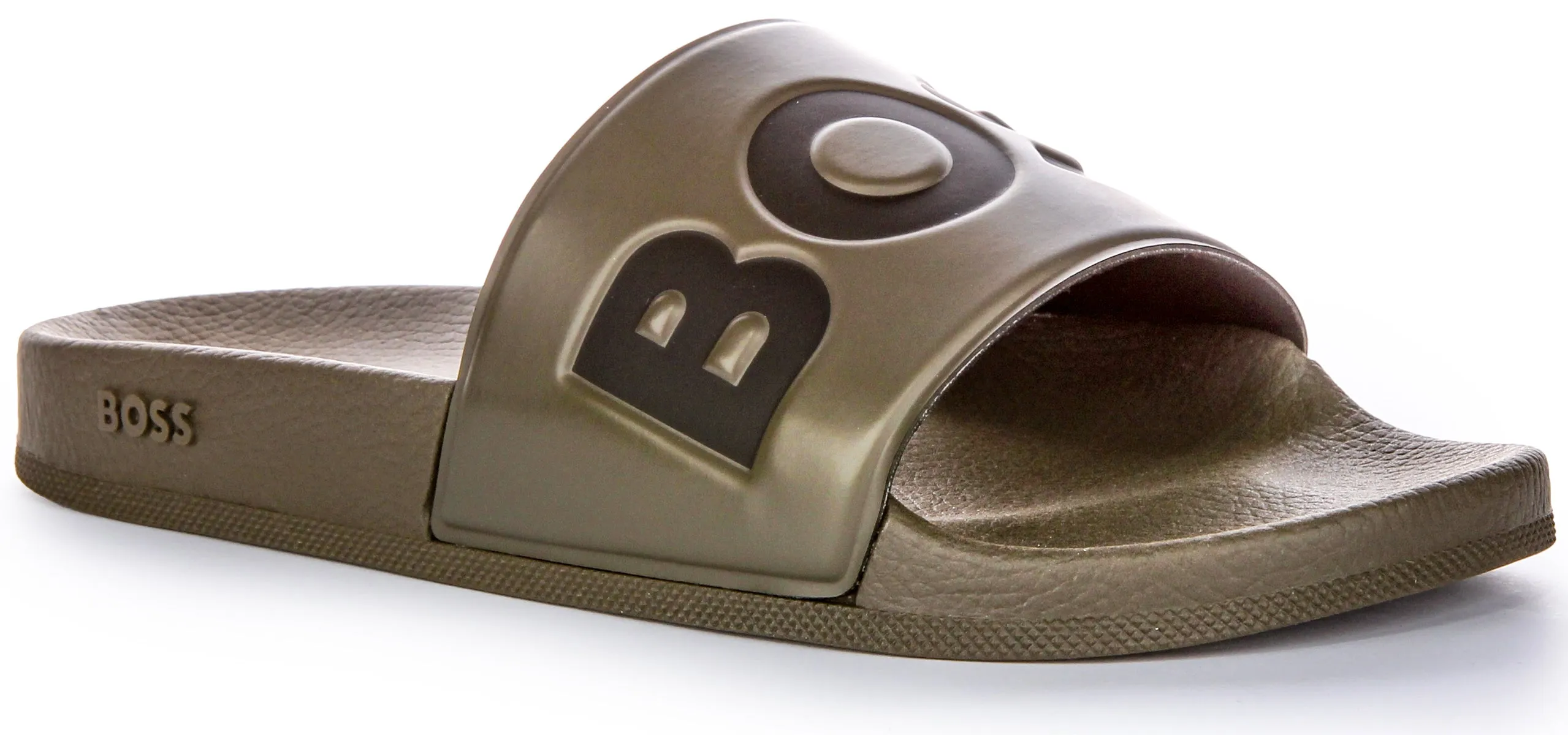 Boss Aryeh Slide In Olive Green For Men