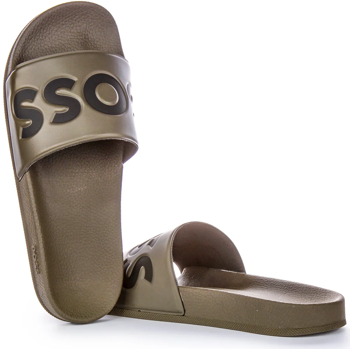 Boss Aryeh Slide In Olive Green For Men