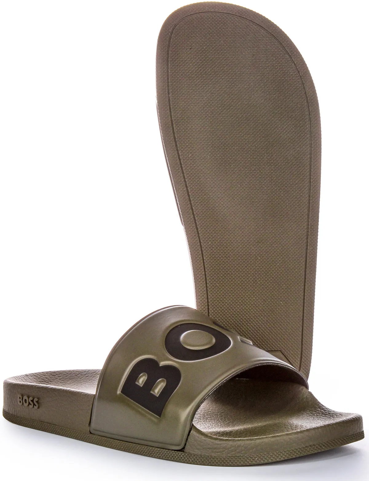 Boss Aryeh Slide In Olive Green For Men