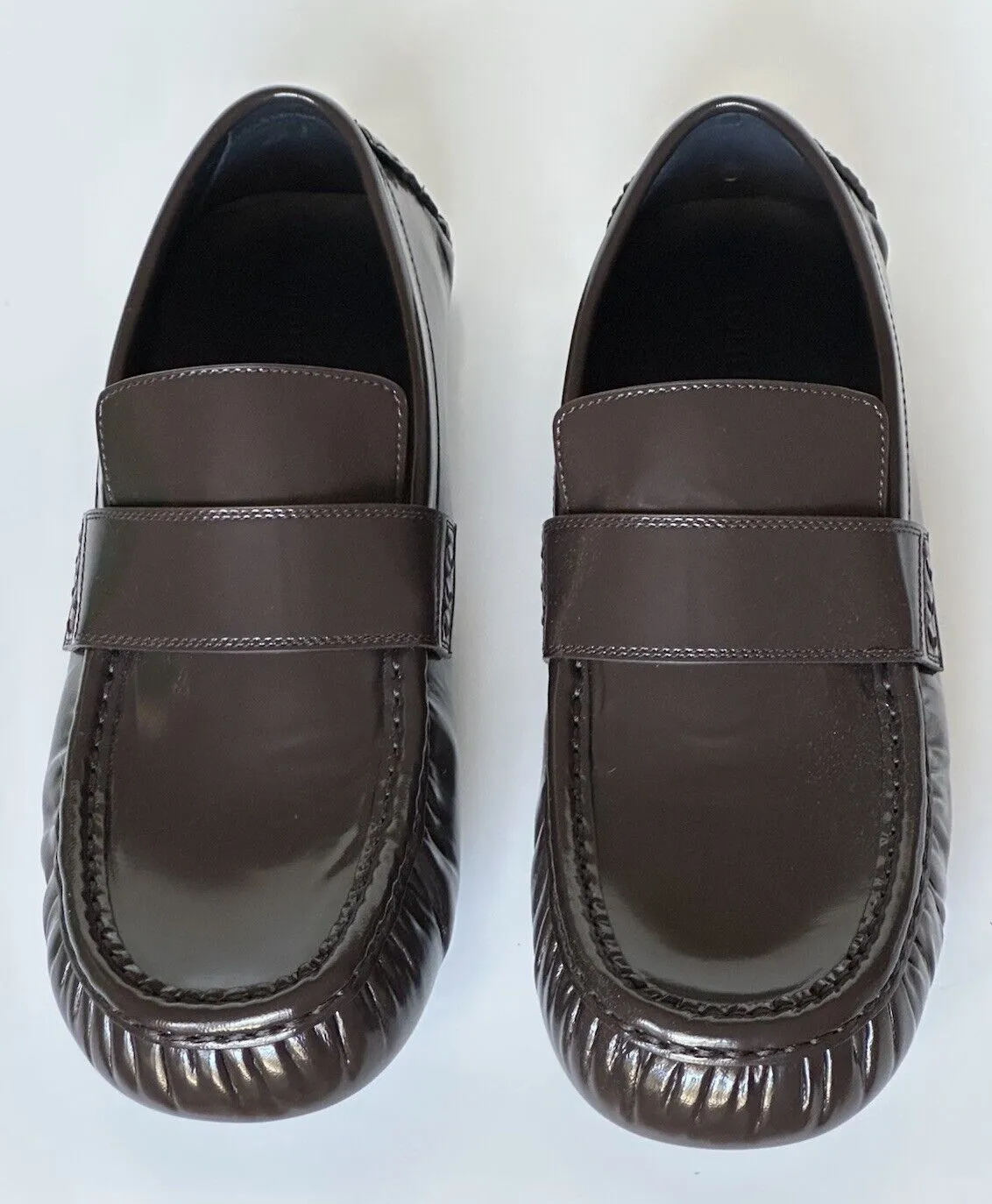 Bottega Veneta Men’s Leather Brown Moccasin Shoes 9 US (42 Eu) 741331 NIB $1050