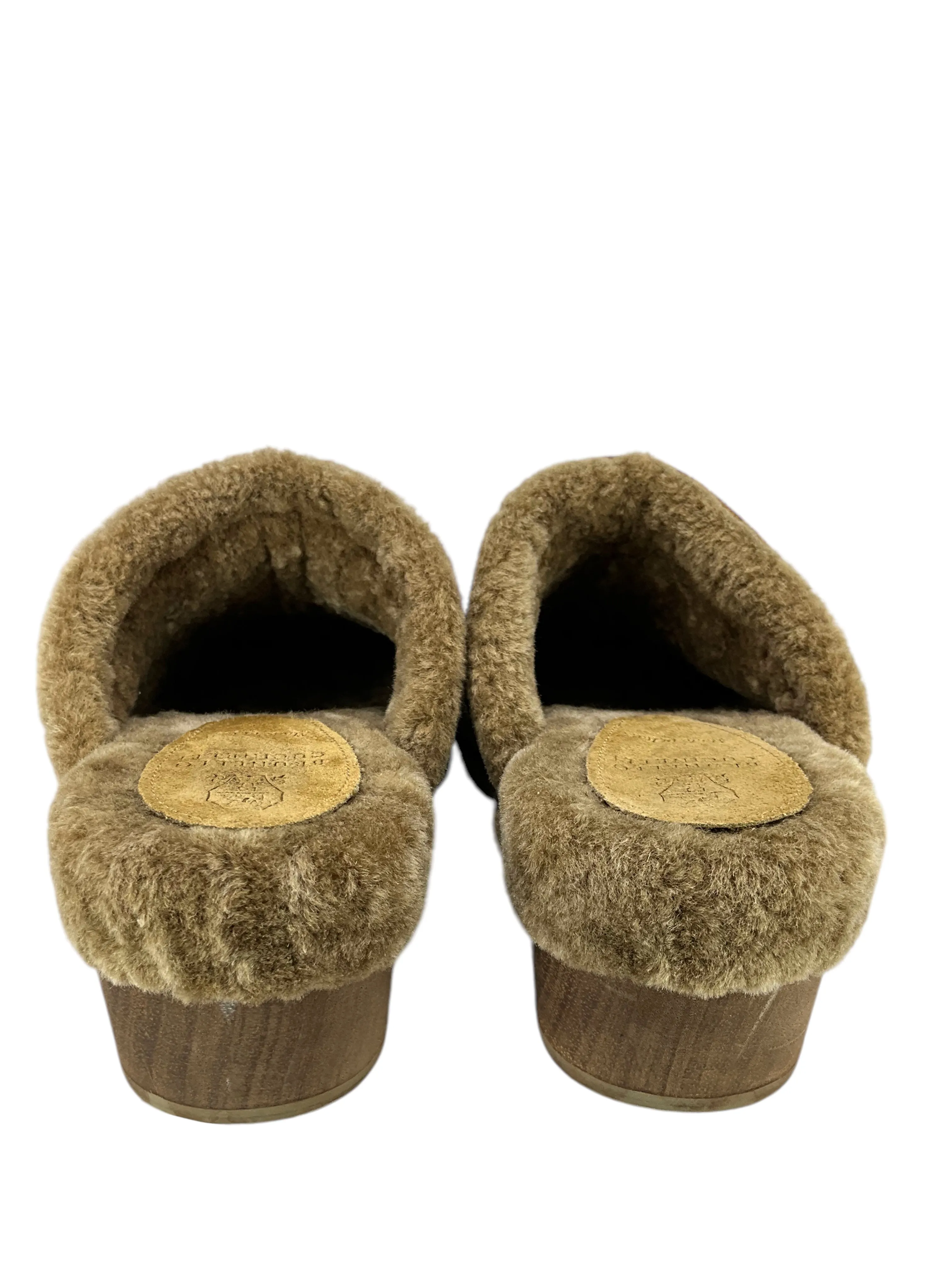 Brunello Cucinelli Shearling Monili Bead Clogs Size 7