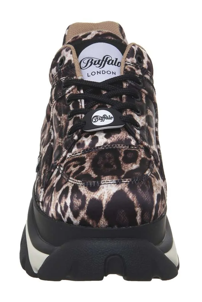 Buffalo London Leopard Print Platform Trainers