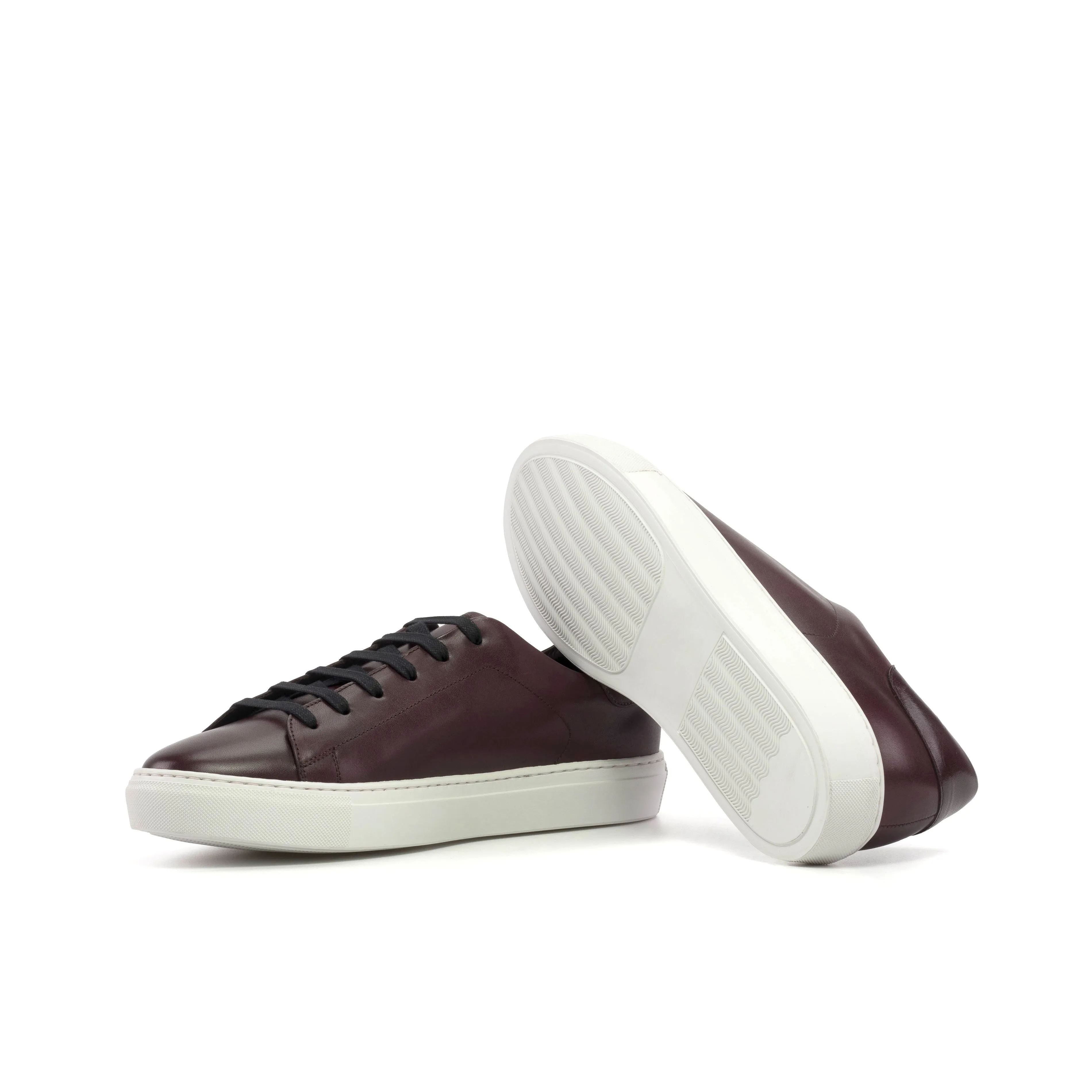 Burgundy Painted Calf Trainers