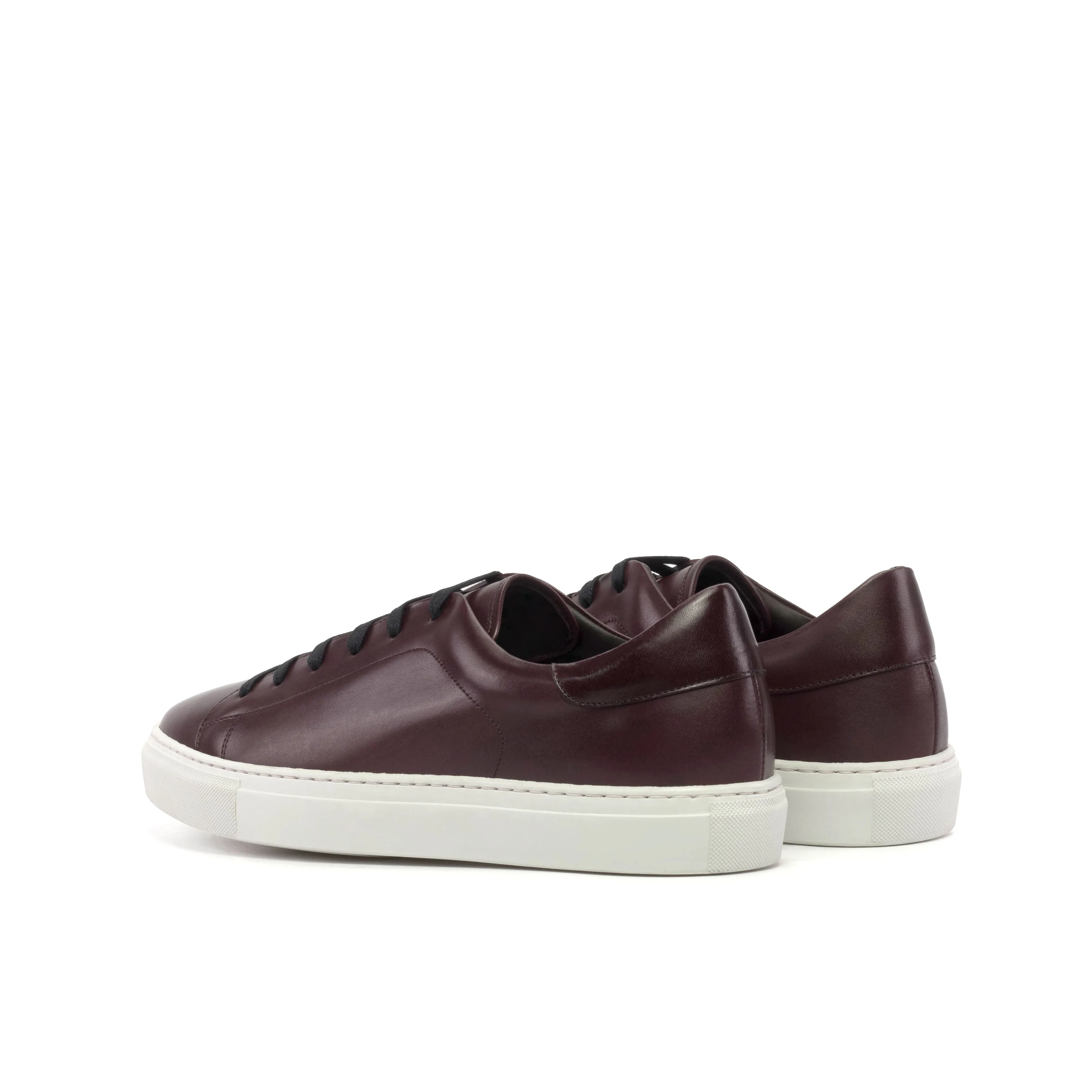 Burgundy Painted Calf Trainers