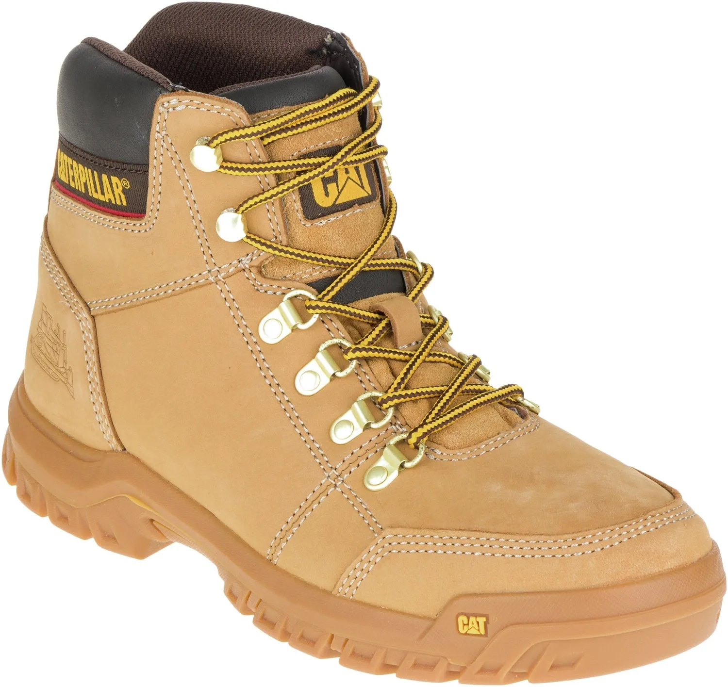 CAT Mens Outline Honey Reset Leather Work Boots