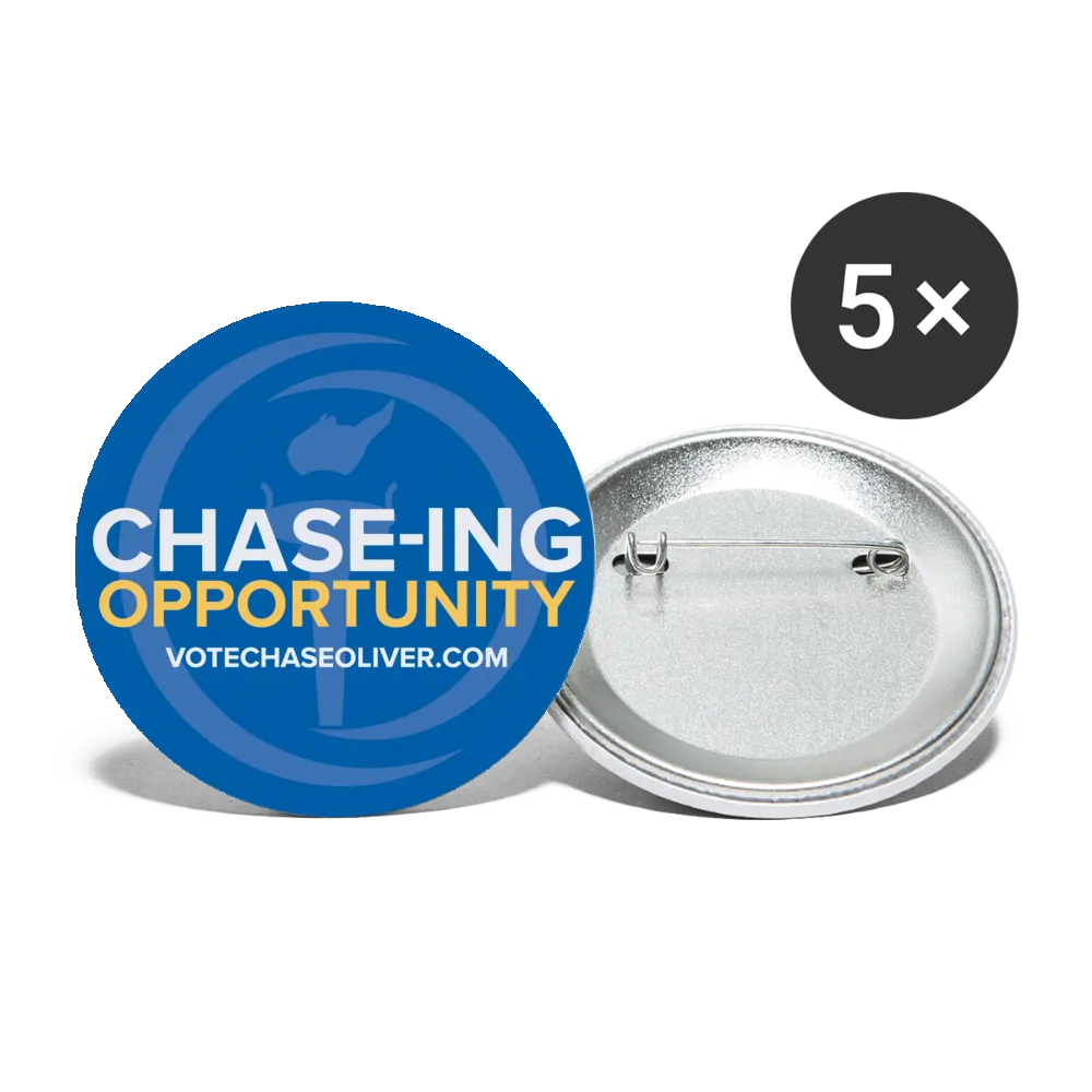 Chase-ing Opportunity Chase Oliver for President Buttons large 2.2'' (5-pack)