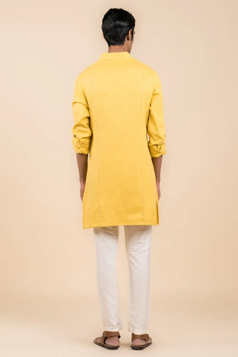 Classic Yellow Cotton Kurta