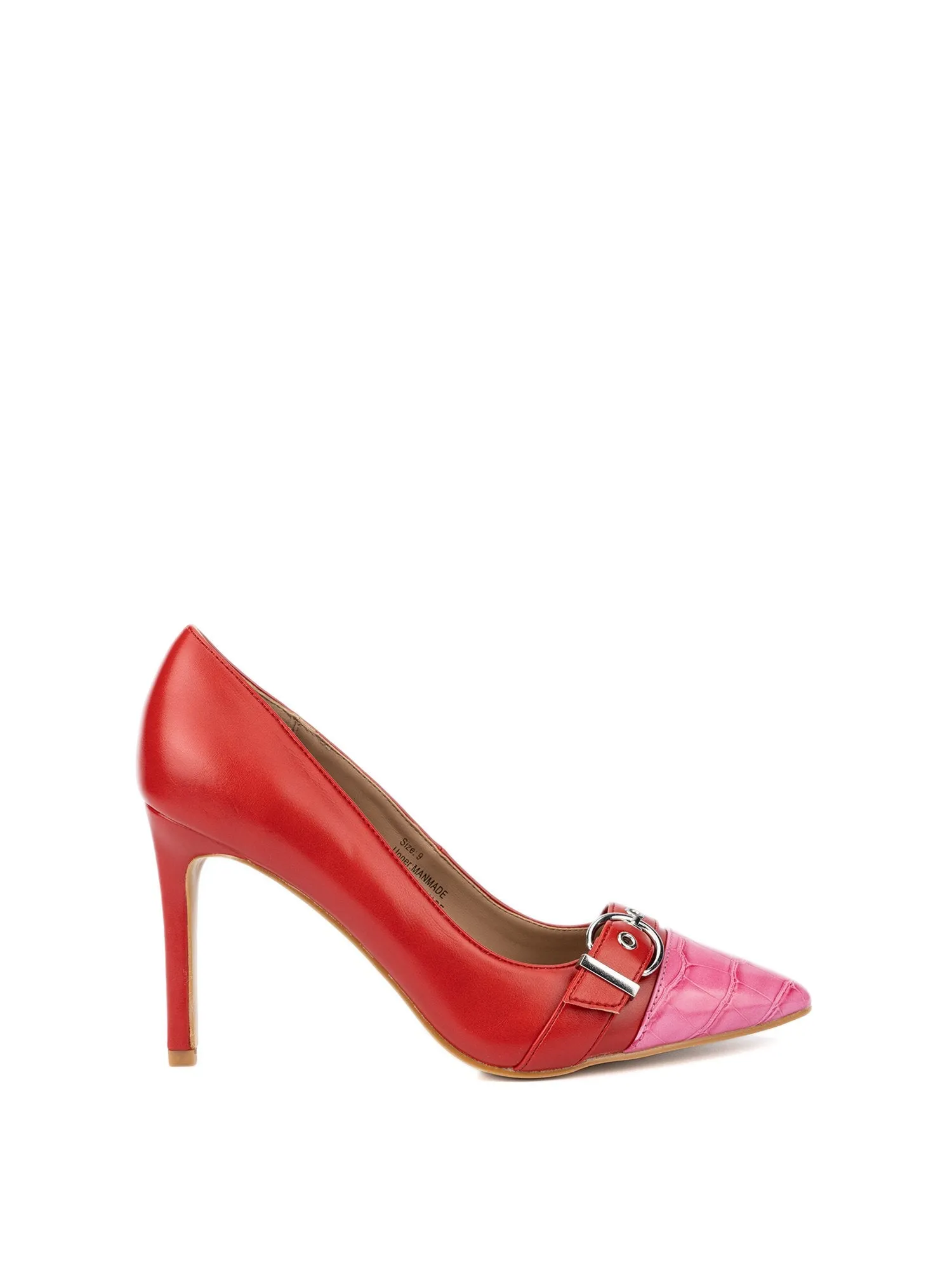 Colorblock Buckle Pump