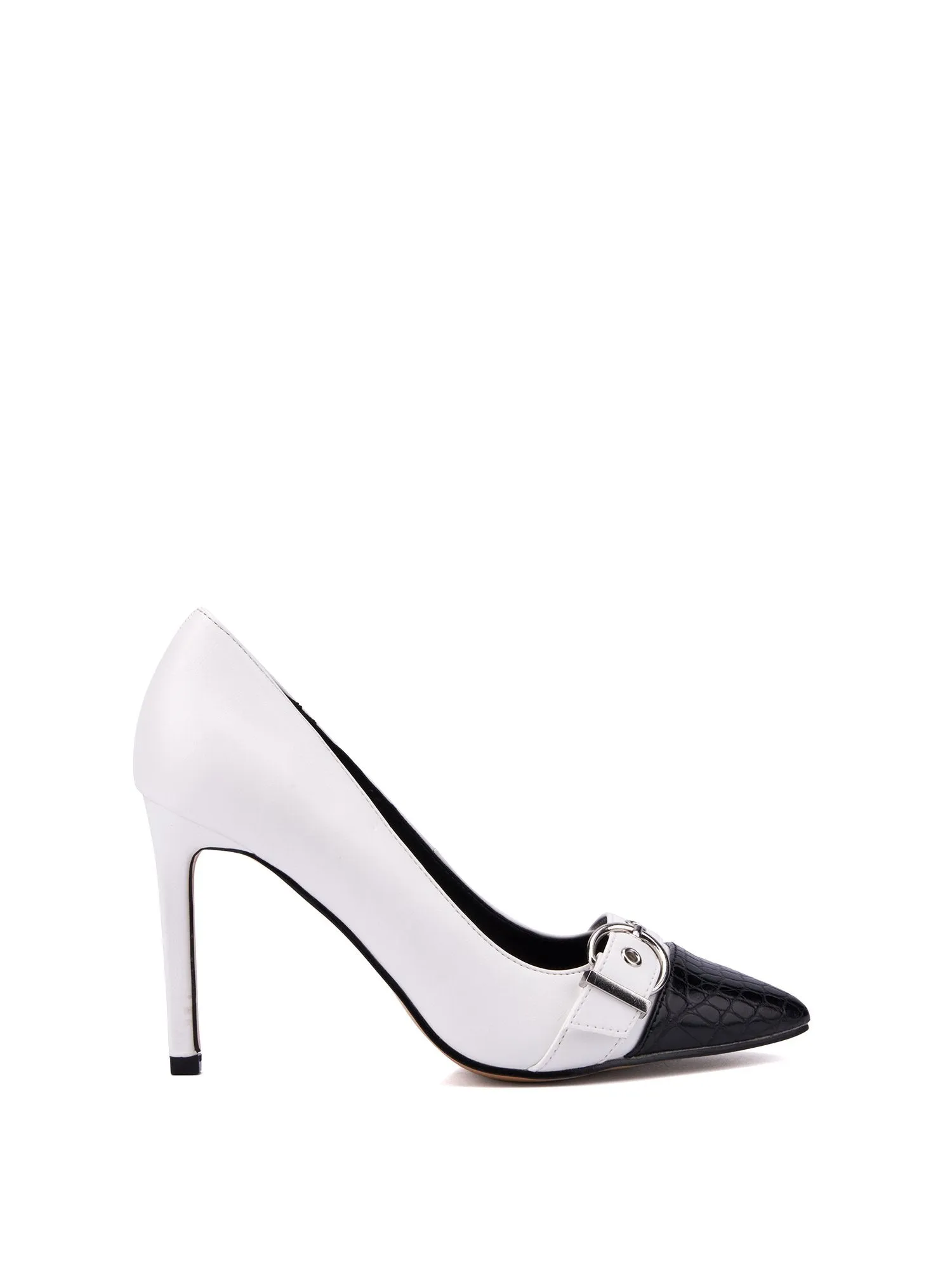 Colorblock Buckle Pump