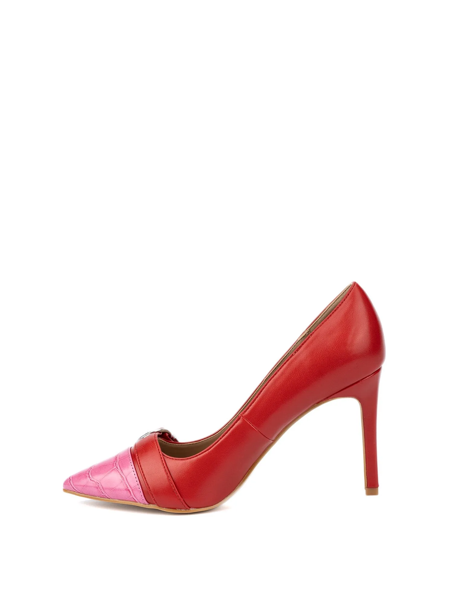 Colorblock Buckle Pump