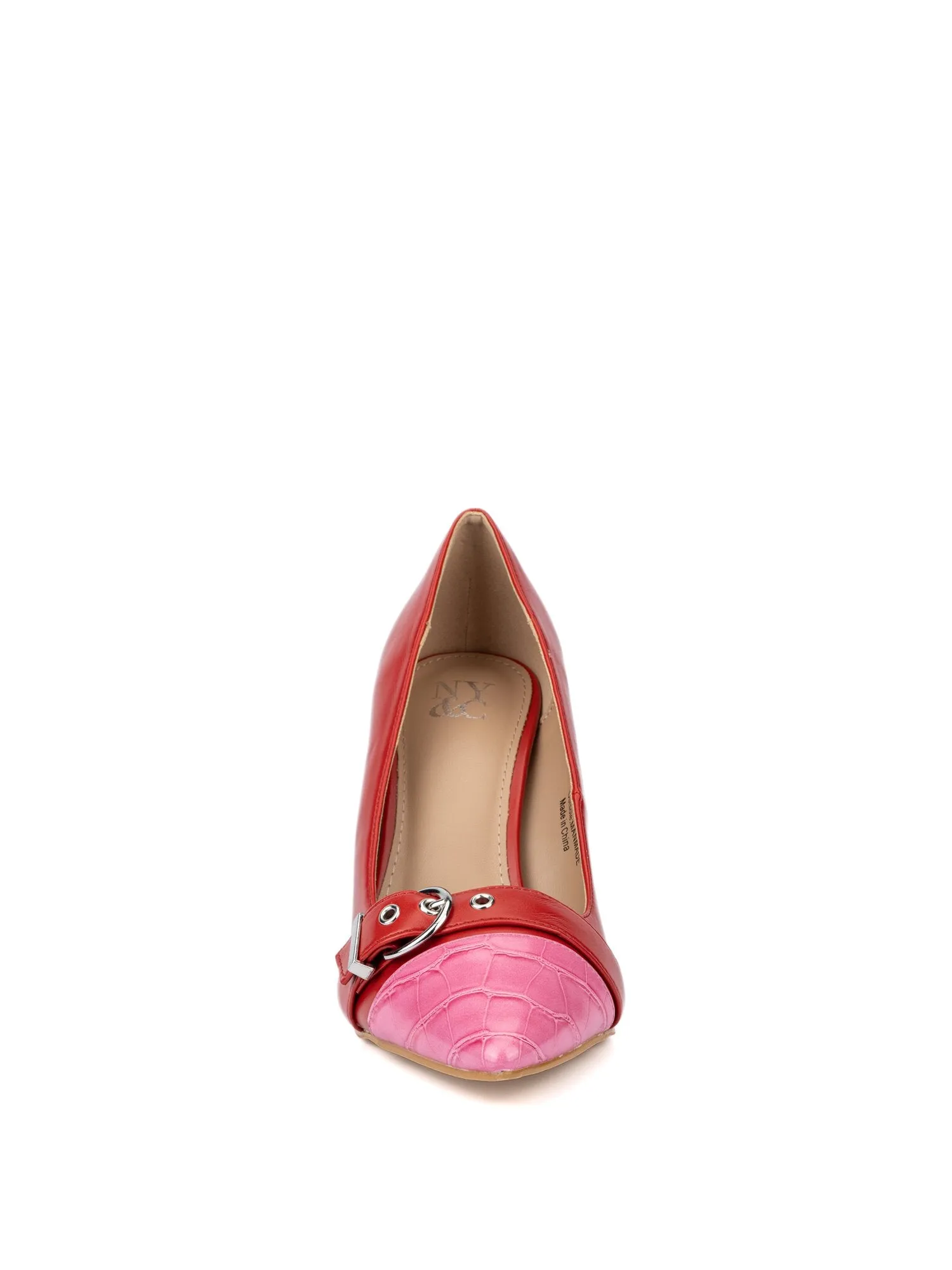 Colorblock Buckle Pump