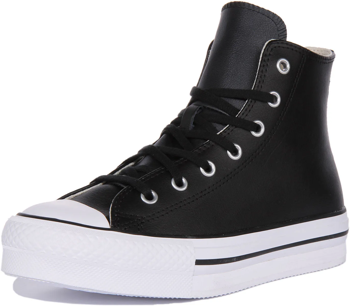 Converse All Star Lift A02485C In Black White For Junior