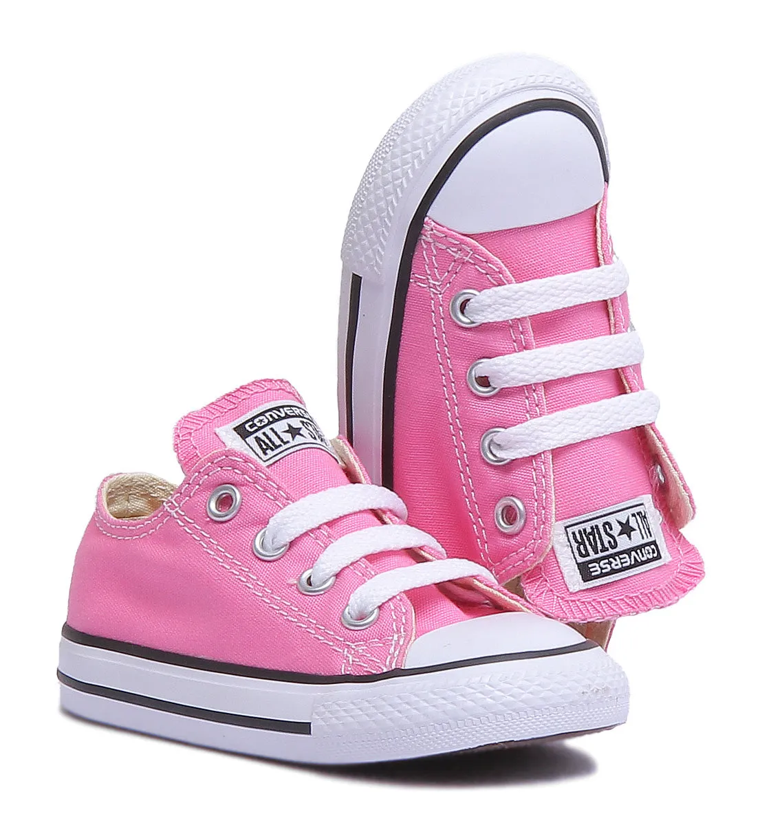 Converse All Star Low Core Trainer In Pink For Infants