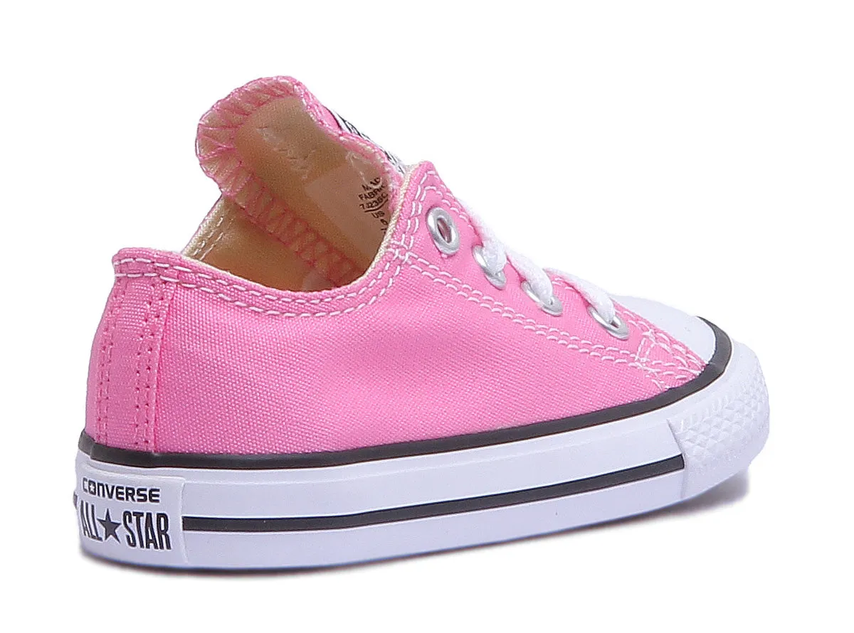 Converse All Star Low Core Trainer In Pink For Infants