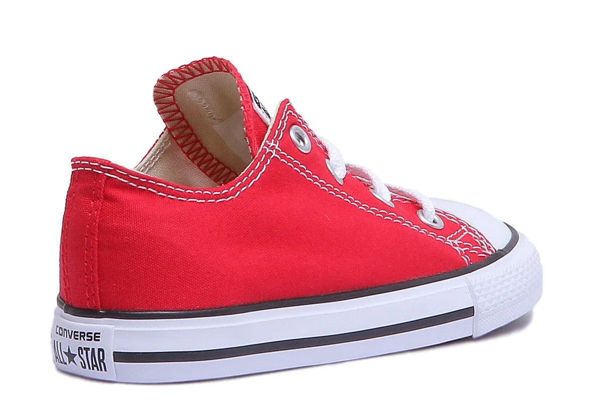 Converse All Star Low Core Trainer In Red For Infants