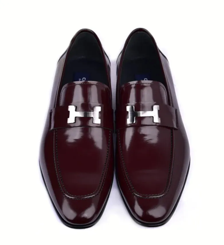 Corrente High Gloss Calfskin Loafer Burgundy