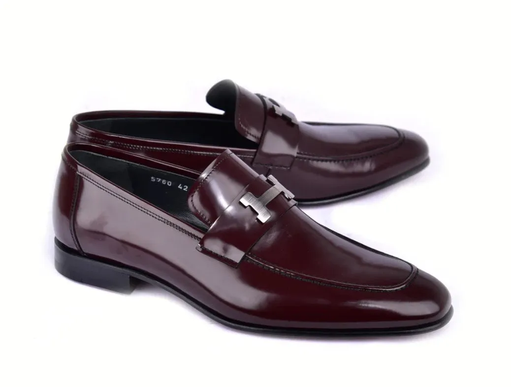 Corrente High Gloss Calfskin Loafer Burgundy