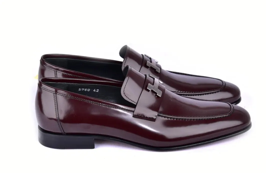 Corrente High Gloss Calfskin Loafer Burgundy