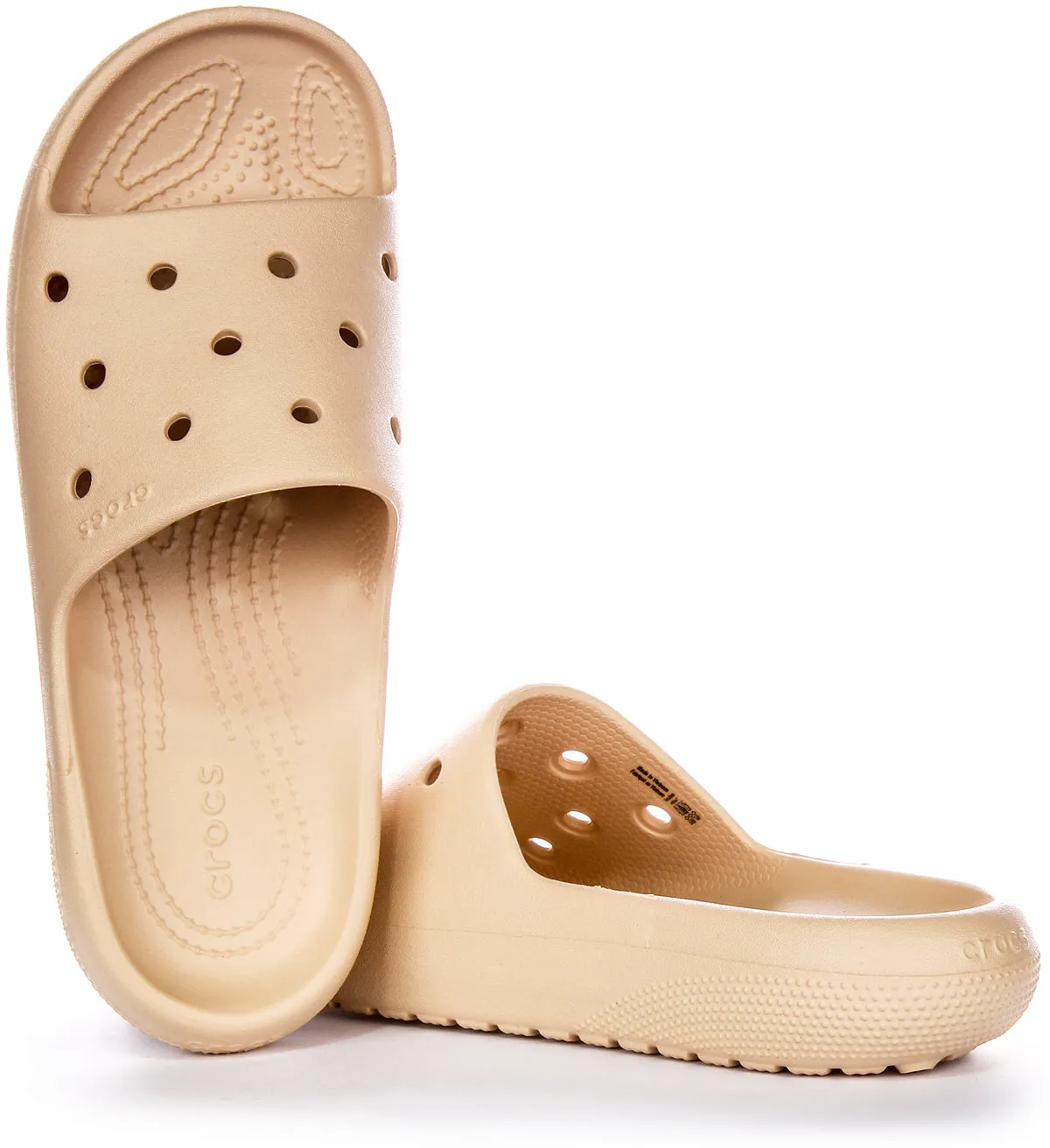 Crocs Classic Slide 2 In Beige For Unisex