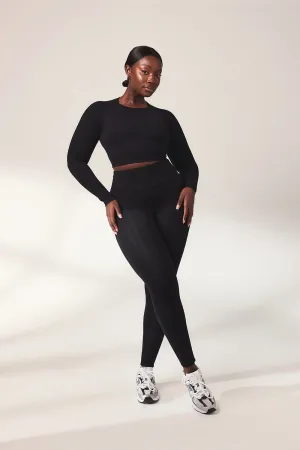 Curve Lightweight Everyday High Waisted Leggings - Black