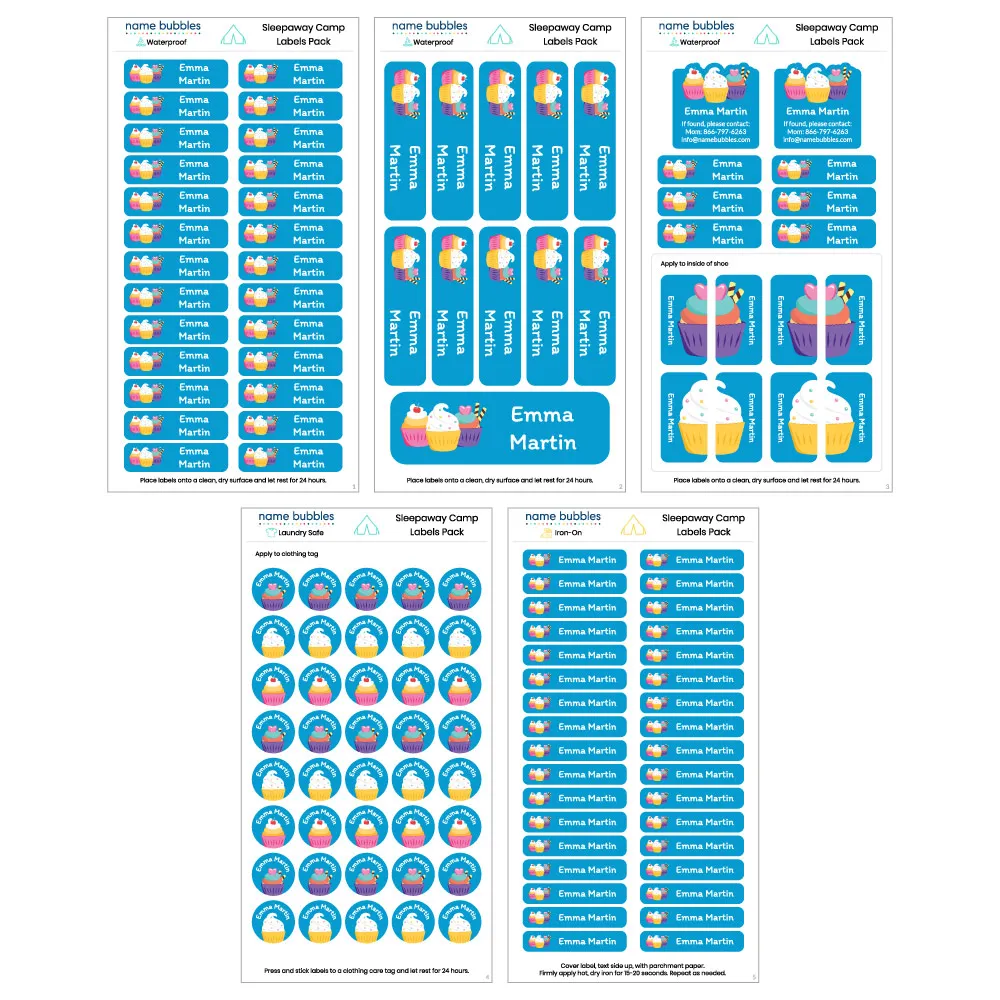 Custom Sleepaway Camp Labels Pack