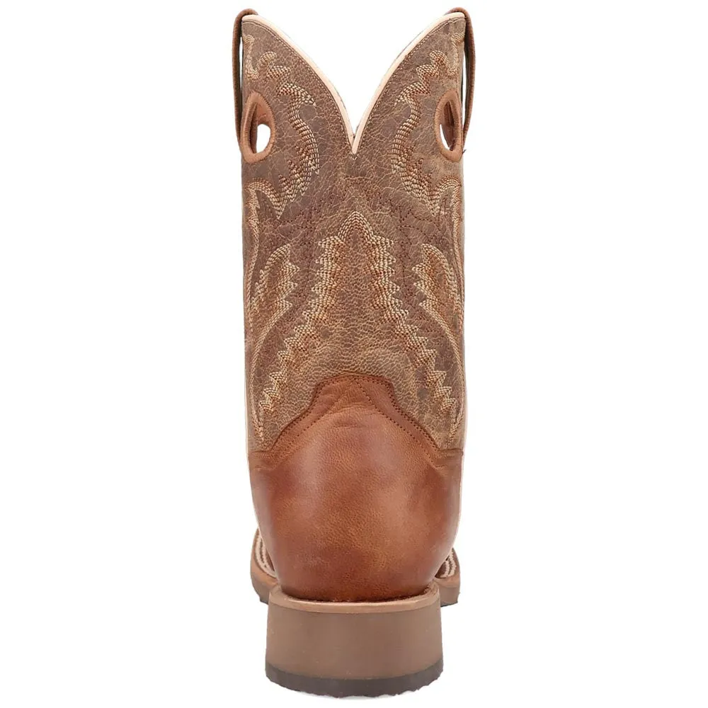 Dan Post Martel Tan/Brown Ostrich Leather Western Boots