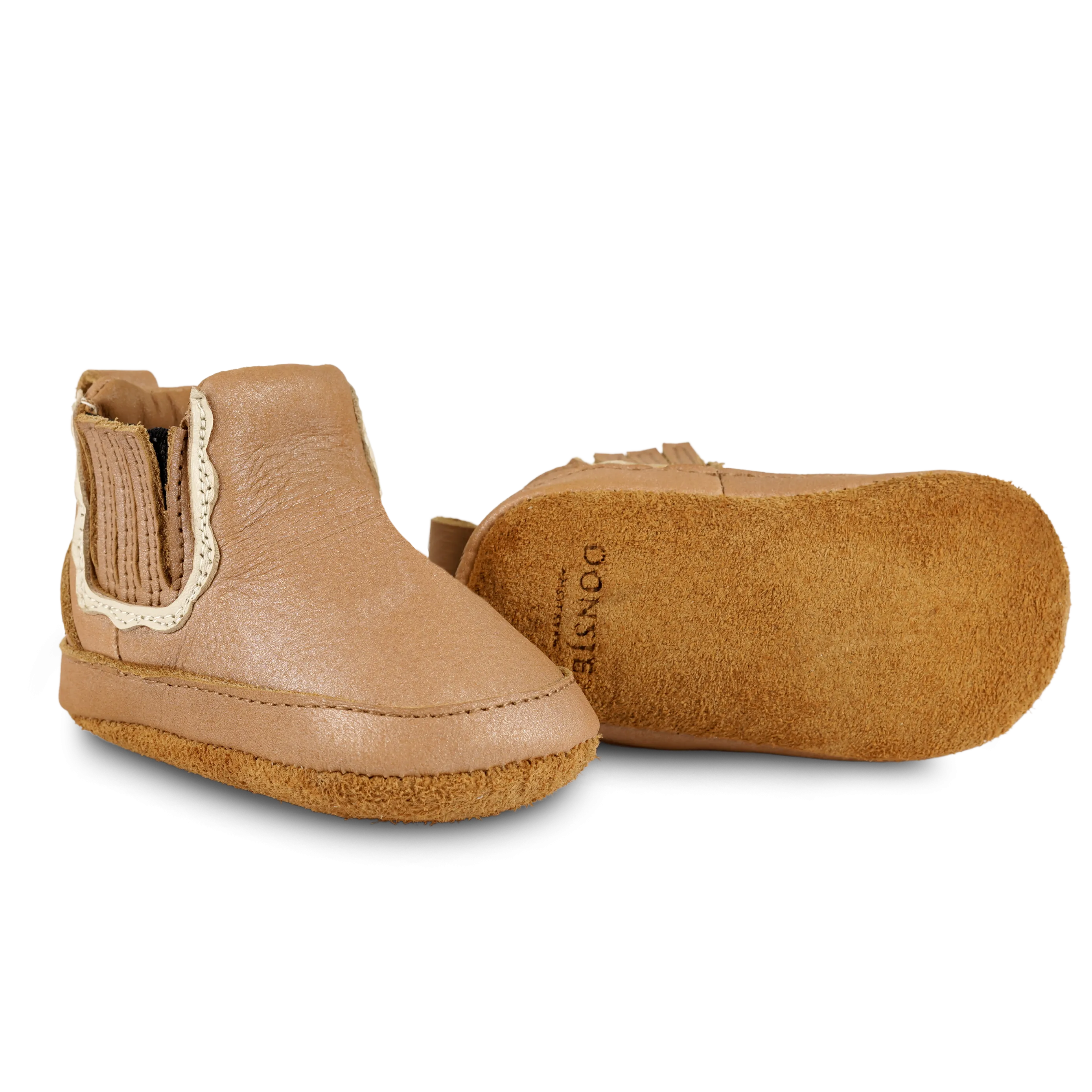 Elfine Booties | Caramel Metallic Nubuck