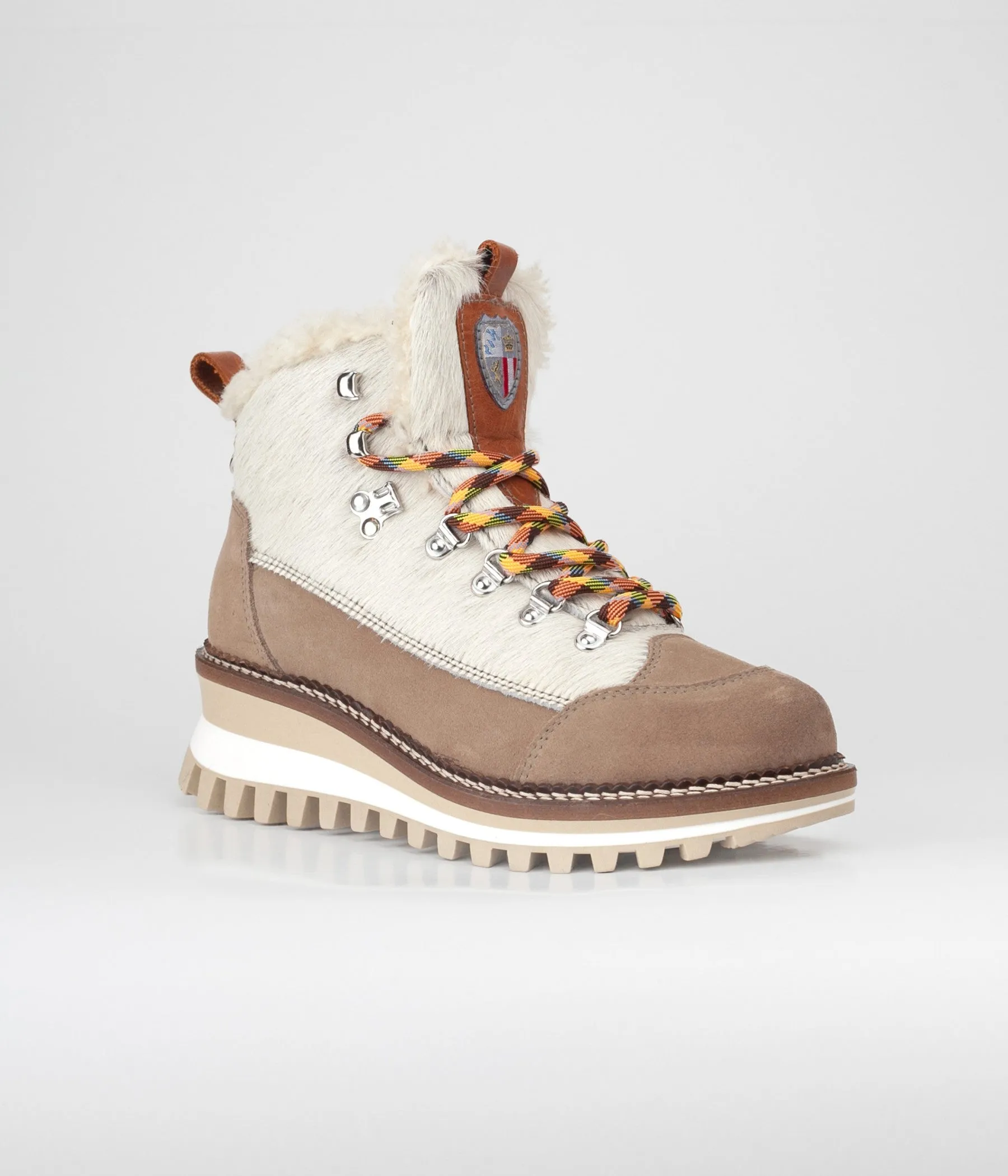 Erika White/Taupe Boot