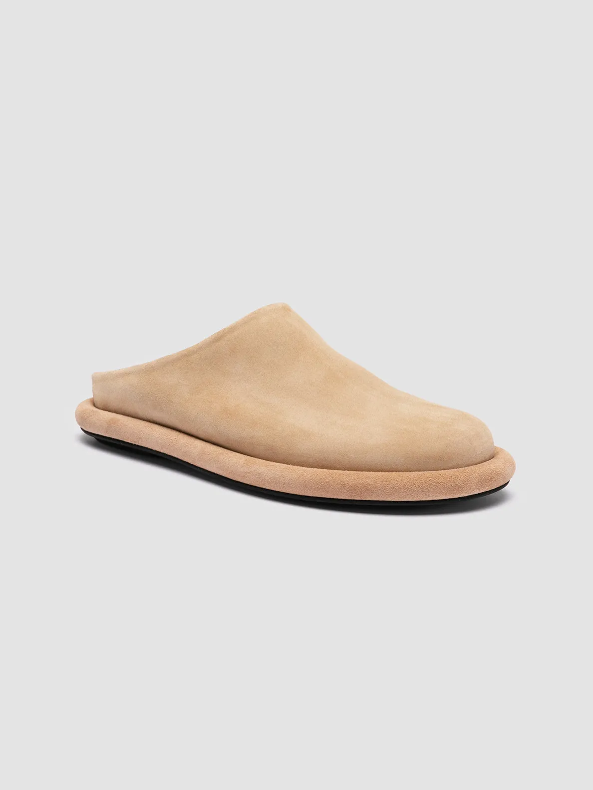 ESTENS 107 - Beige Suede Mule Sandals