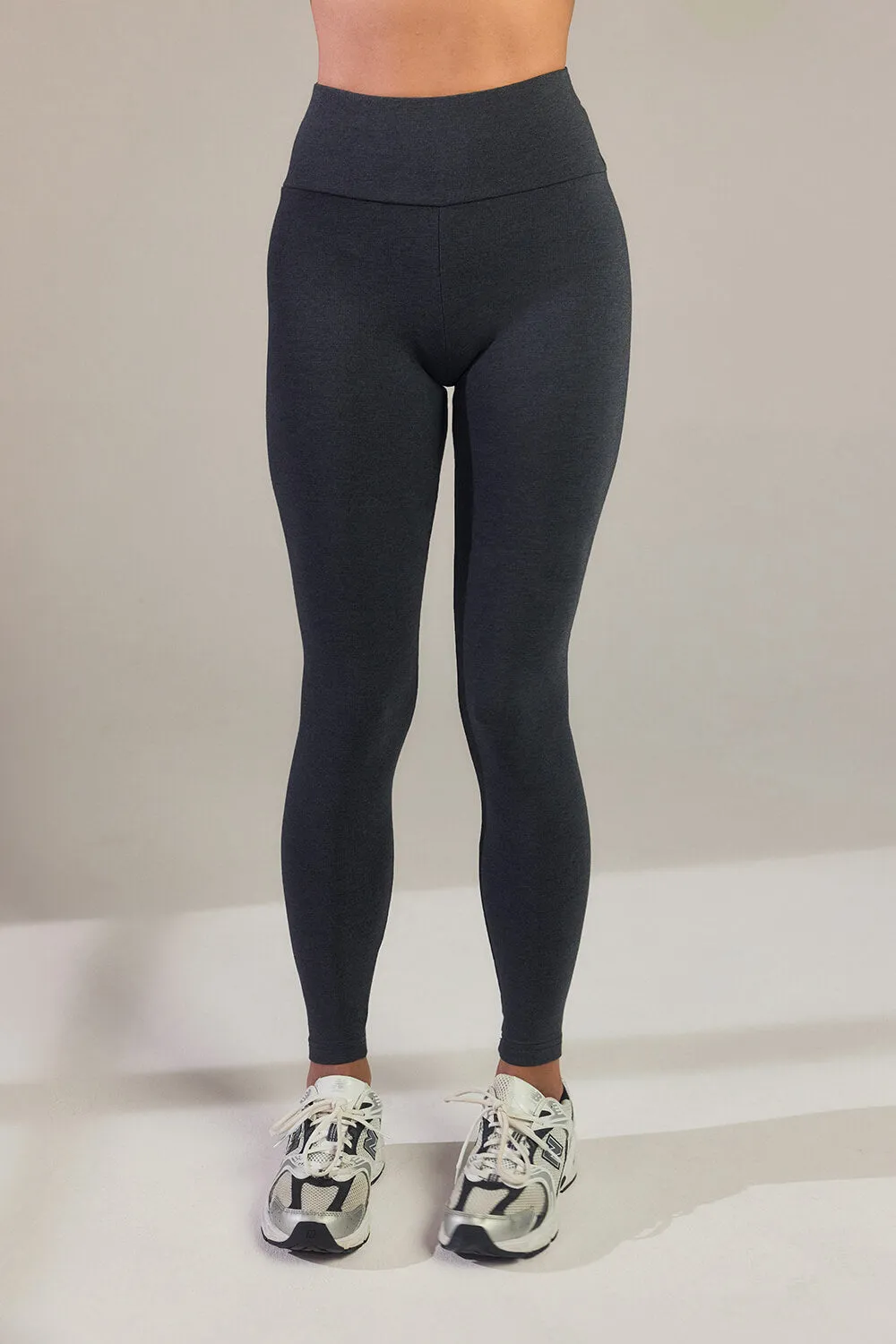 Everyday High Waisted Leggings - Dark Grey Marl