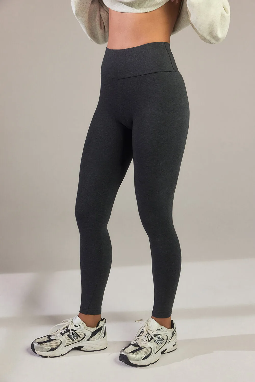 Everyday High Waisted Leggings - Dark Grey Marl