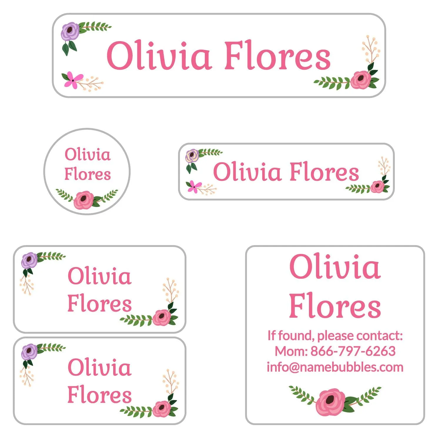 Floral Camp Labels Pack