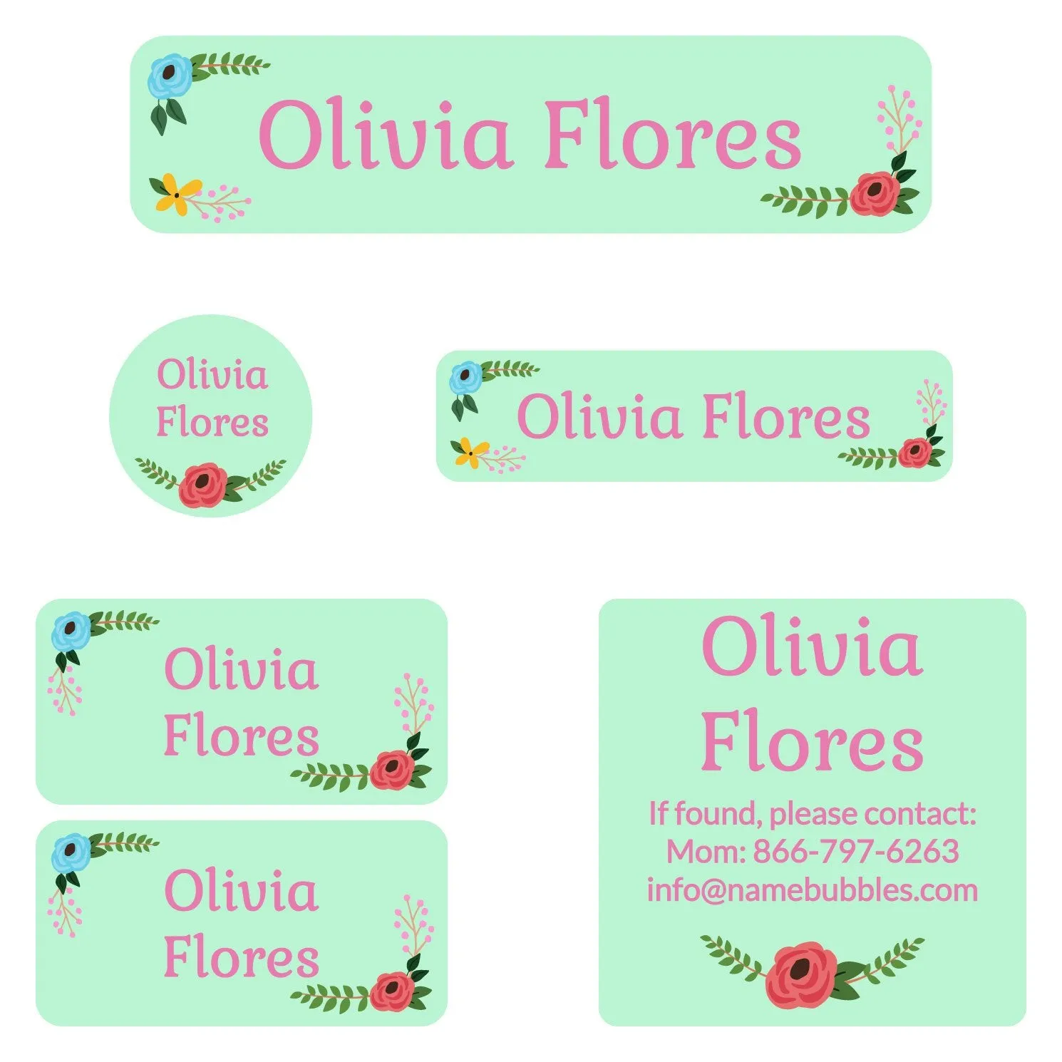 Floral Camp Labels Pack