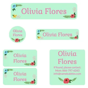 Floral Camp Labels Pack