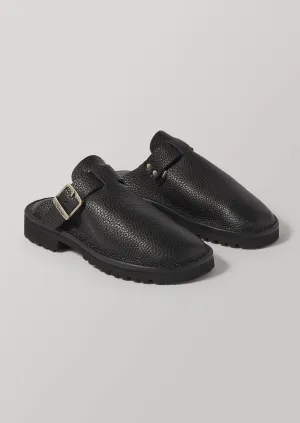 Fracap Leather Mules | Black