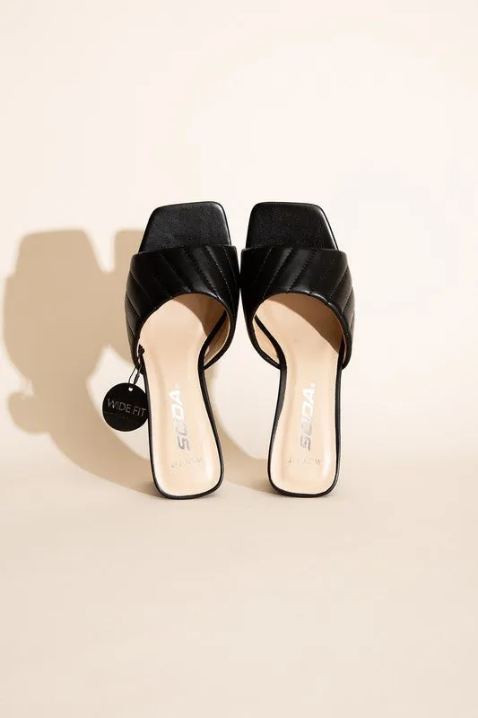 FS CLEARANCE W-NINA Slide Mule Heels