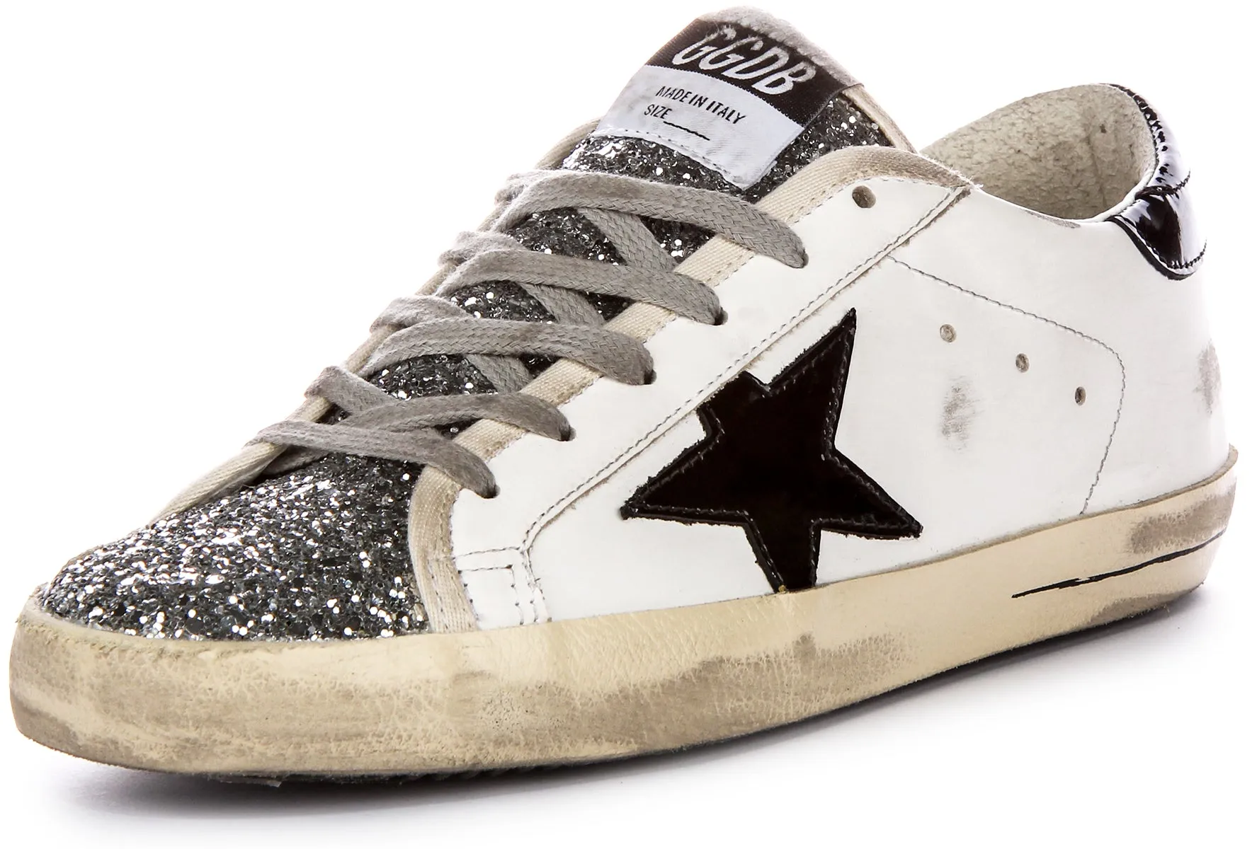 Golden Goose Super Star In White Black For Women